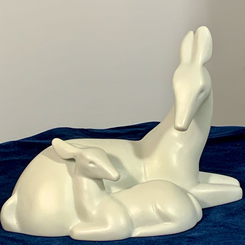 Porcelain Doe and Fawn